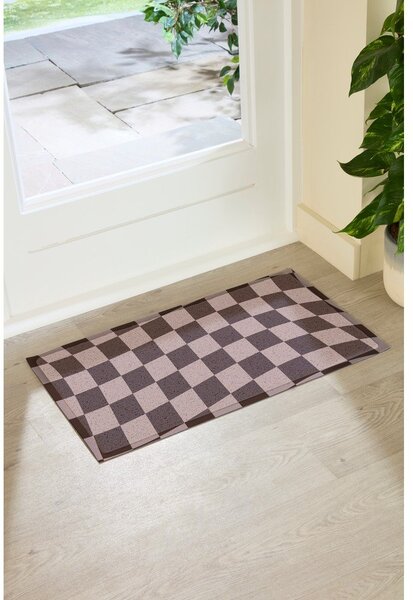 Covoraș de intrare din PVC 40x70 cm Checkerboard – Artsy Doormats