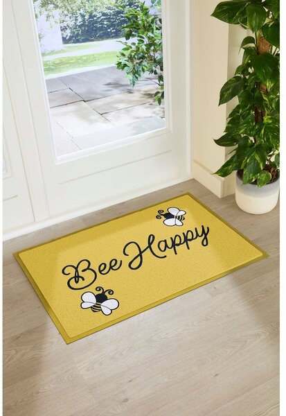Covoraș de intrare din PVC 60x90 cm Bee Happy – Artsy Doormats