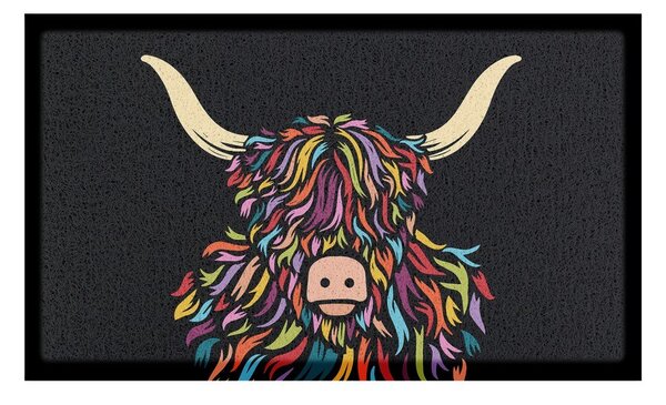 Covoraș de intrare din PVC 40x70 cm Highland Cow – Artsy Doormats
