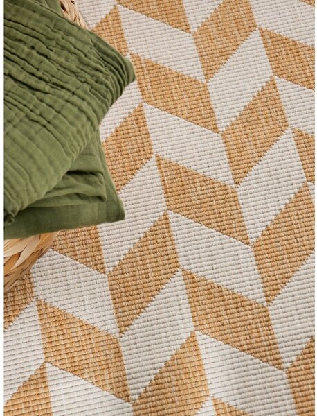 Covor tip traversă pentru interior și exterior galben ocru/crem 80x200 cm Haringey Terrick – Ted Baker