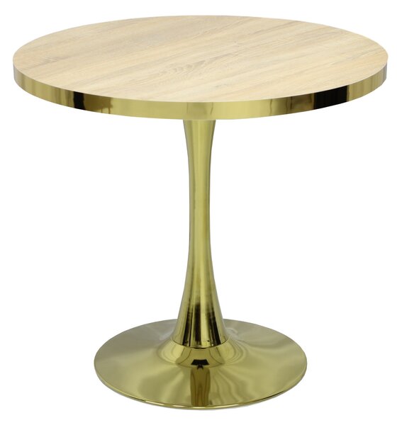 Masă fixă Rotundă Lyma Stejar Gold 80 cm