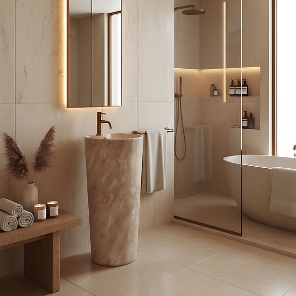 Lavoar freestanding de sine stătător Ceramic Rea Blanka Savana Matt
