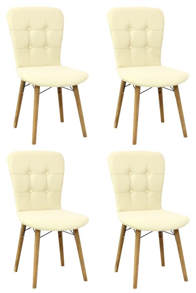 Set 4 Scaune Arthur Crem