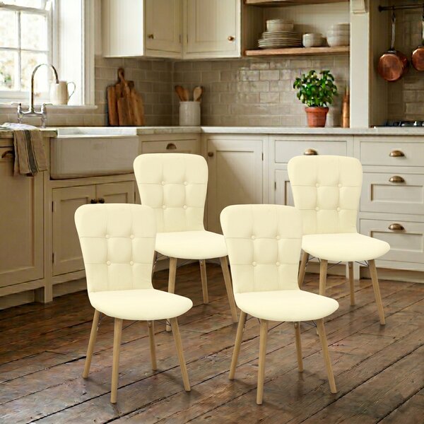 Set 4 Scaune Arthur Crem