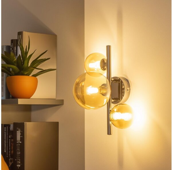 Brilagi - Aplică de perete LED MILLA 3xG9/3W/230V negru crom/auriu
