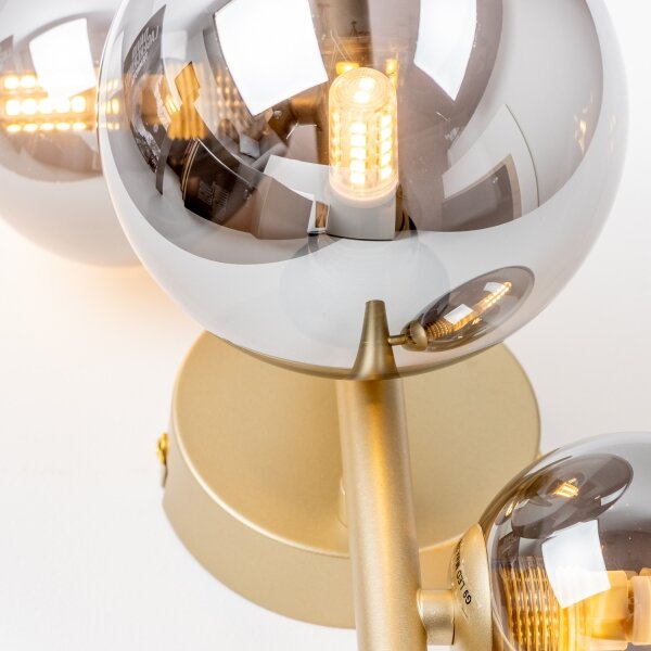 Aplică LED Brilagi MILLA 3xG9/3W/230V auriu/fumuriu