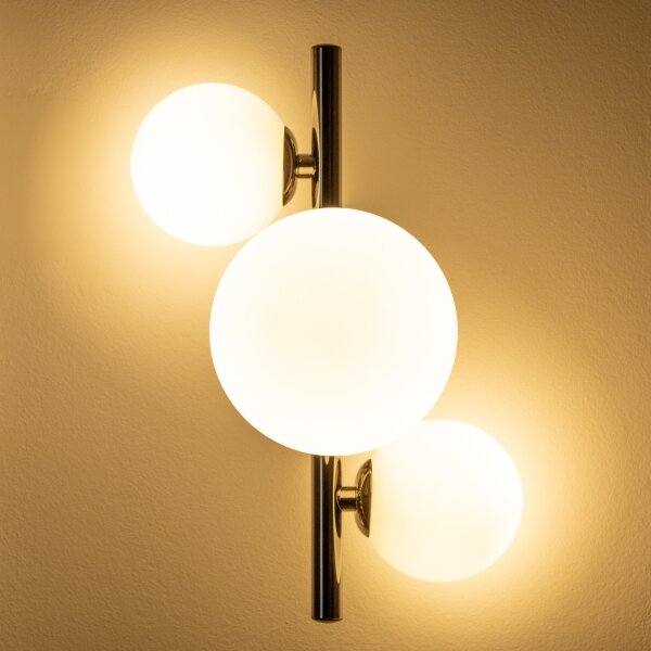 Brilagi - Aplică LED de perete MILLA, 3xG9/3W/230V, crom-negru/alb