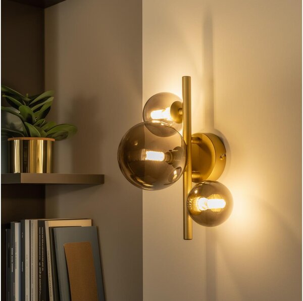 Aplică LED Brilagi MILLA 3xG9/3W/230V auriu/fumuriu