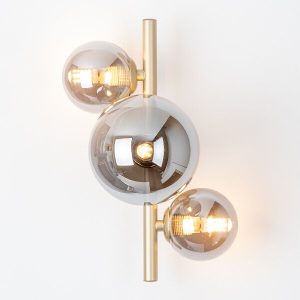 Aplică LED Brilagi MILLA 3xG9/3W/230V auriu/fumuriu