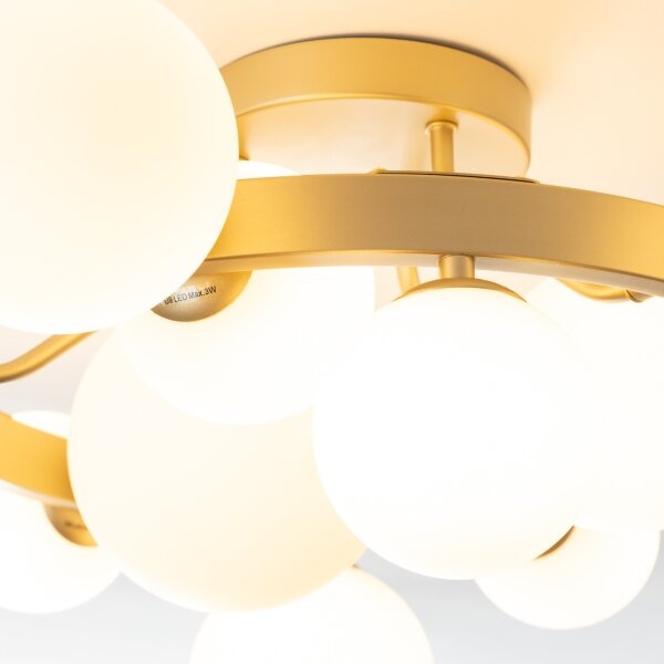 Lustră LED aplicată Brilagi MILLA 10xG9/3W/230V auriu/alb
