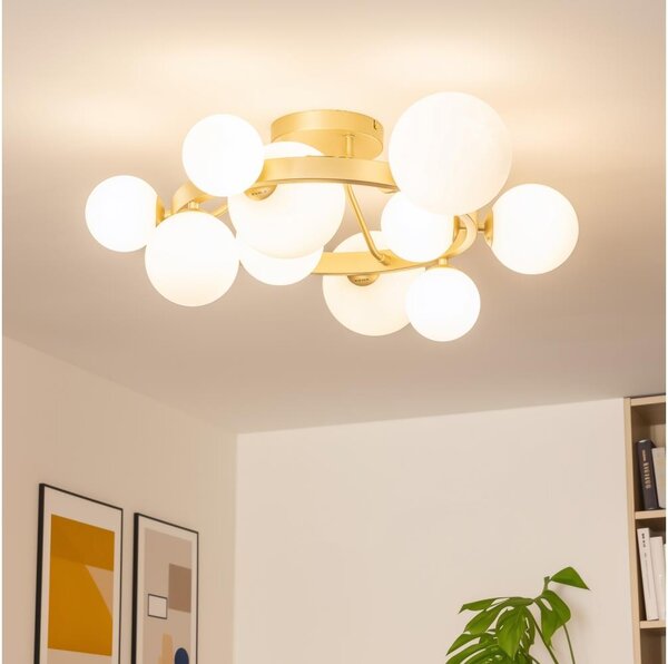 Lustră LED aplicată Brilagi MILLA 10xG9/3W/230V auriu/alb