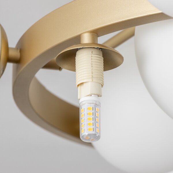Lustră LED aplicată Brilagi MILLA 10xG9/3W/230V auriu/alb