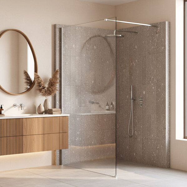 Paravan de dus Rea Flexi Transparent / Chrome 100