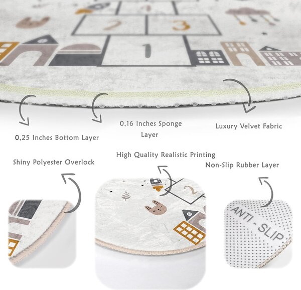 Covor pentru copii crem ø 120 cm Comfort – Mila Home