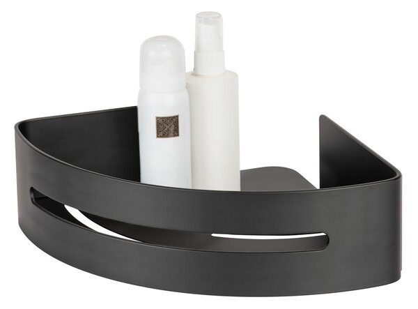 Raft pentru baie negru mat de colț autoadeziv din metal Bivio – Wenko