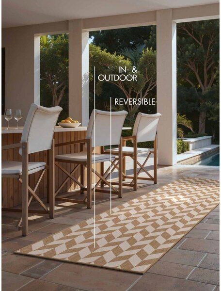 Covor tip traversă pentru interior și exterior crem/în culoare naturală 80x200 cm Haringey Terrick – Ted Baker