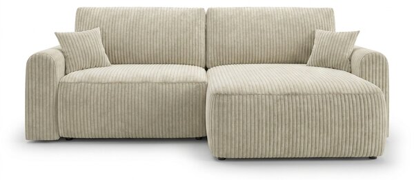 Set de canapea extensibila reversibila in forma de L NORDEN TILIA 250x140 cm, crem