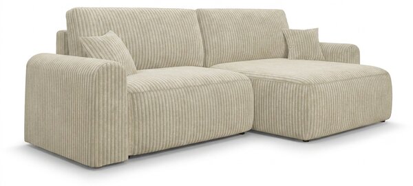 Set de canapea extensibila reversibila in forma de L NORDEN TILIA 250x140 cm, crem