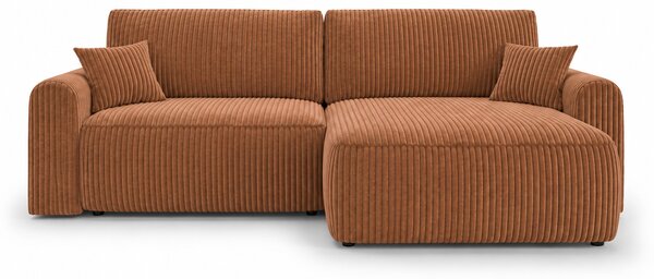 Set de canapea extensibila reversibila in forma de L NORDEN TILIA 250x140 cm, teracota