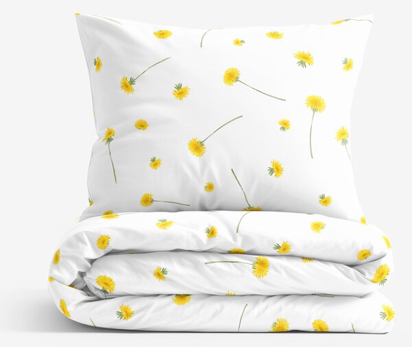 Goldea lenjerie de pat 100% bumbac - păpădie 200 x 220 și 2buc 50 x 70 cm