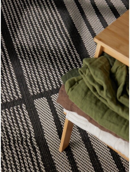 Covor pentru exterior și interior negru/crem 120x170 cm Haringey Allington – Ted Baker