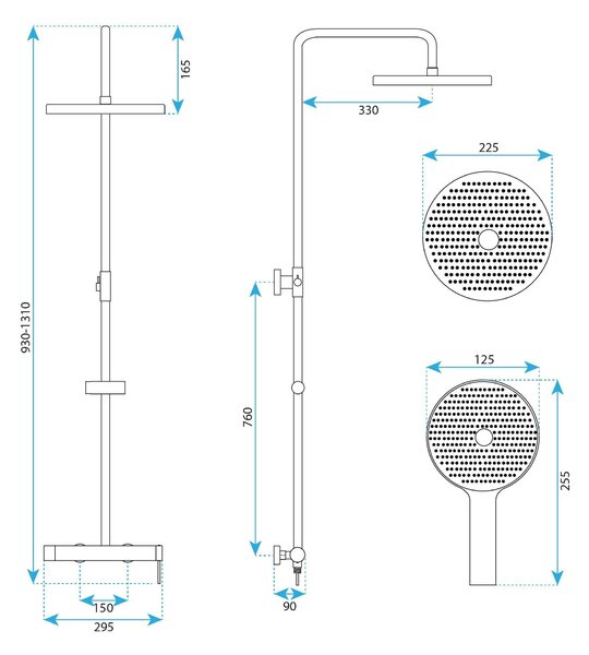 Set dus Rea Foss Clif Brush Copper
