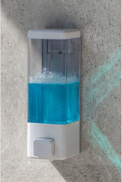 Dozator de săpun lichid alb de montat pe perete din plastic 320 ml Istres – Wenko