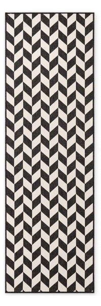Covor tip traversă pentru interior și exterior negru/crem 80x200 cm Haringey Terrick – Ted Baker