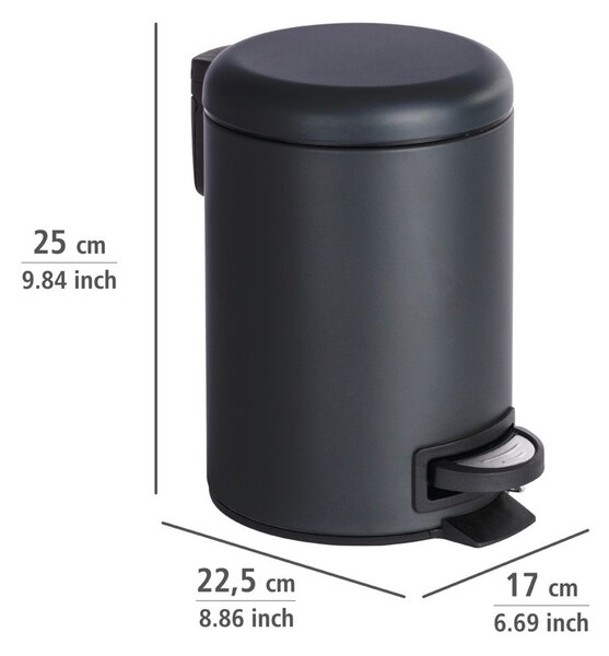 Coș deșeuri Wenko Leman, 3L, negru