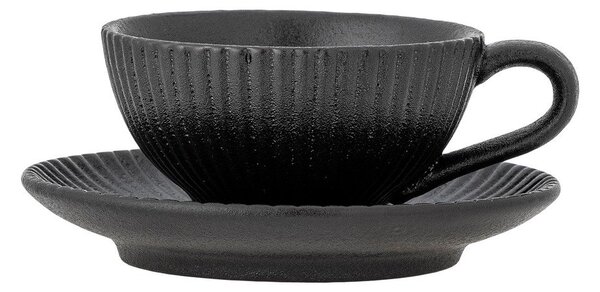 Ceașcă neagră pentru cappuccino din ceramică 200 ml Neri – Bloomingville