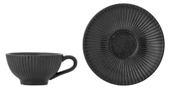 Ceașcă neagră pentru cappuccino din ceramică 200 ml Neri – Bloomingville