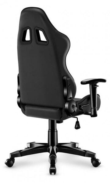 Scaun de gaming ergonomic negru pentru adolescenți