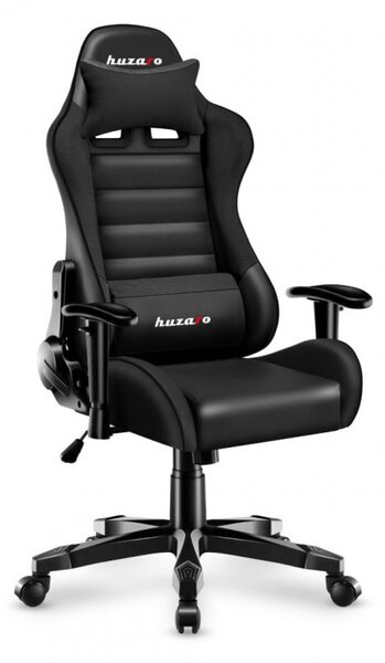 Scaun de gaming ergonomic negru pentru adolescenți