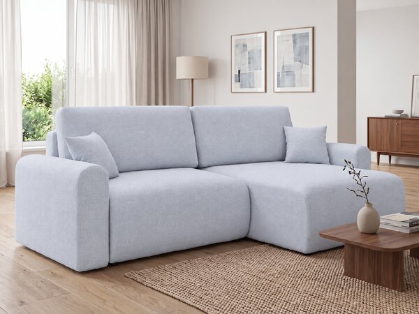 Coltar extensibil reversibil NORDEN PAROS 250x140 cm, gri deschis