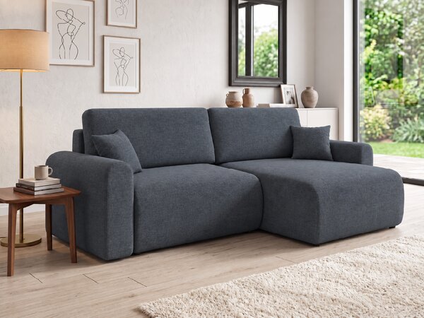 Canapea extensibila reversibila L NORDEN PAROS 250x140 cm, gri inchis