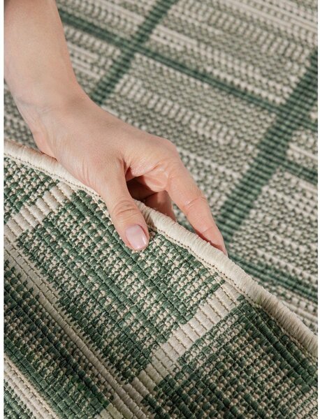 Covor pentru exterior și interior verde/crem rotund ø 200 cm Haringey Crouch – Ted Baker