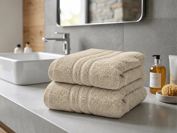 Prosop CONFORT 50 x 100 cm crem, 100% bumbac