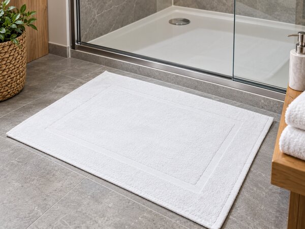Covoras de baie pentru Hoteluri Culoare Alb, Deluxe 50 x 70 cm