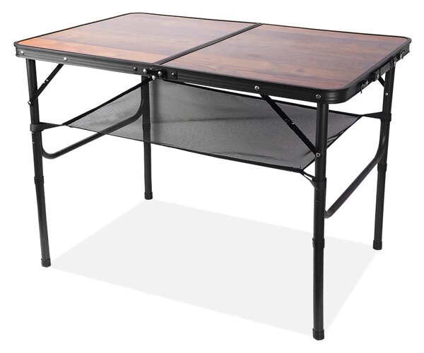 Aga Masă de camping pliabilă 90x60x42/66 cm Maro