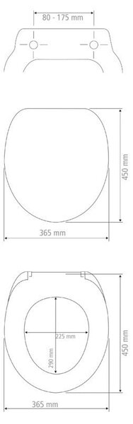 Capac WC 36,5 x 45 cm Easy-Close (cu închidere automată) Sereno – Wenko