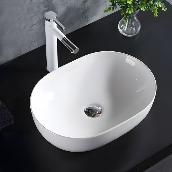 Rea Amelia, chiuveta blat 480x345x135 mm, alb lucios, REA-U0416