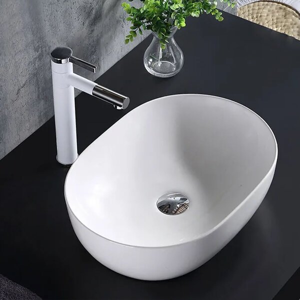 Rea Amelia, chiuveta blat 480x345x135 mm, alb lucios, REA-U0416