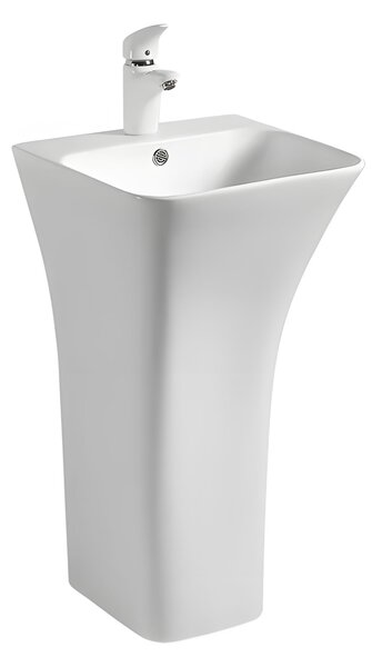 Lavoar de podea freestanding Rea Ada Slim Alb
