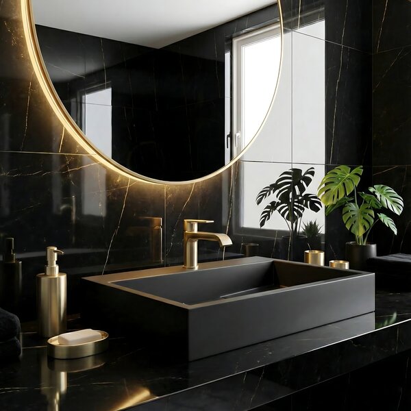 GOYA BLACK MAT 60CM LAVOAR DIN CONGLOMERAT