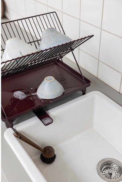 Scurgător de vase burgundy cu două nivele 42x29 cm Dry-It – Mette Ditmer Denmark