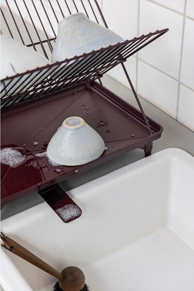 Scurgător de vase burgundy cu două nivele 42x29 cm Dry-It – Mette Ditmer Denmark