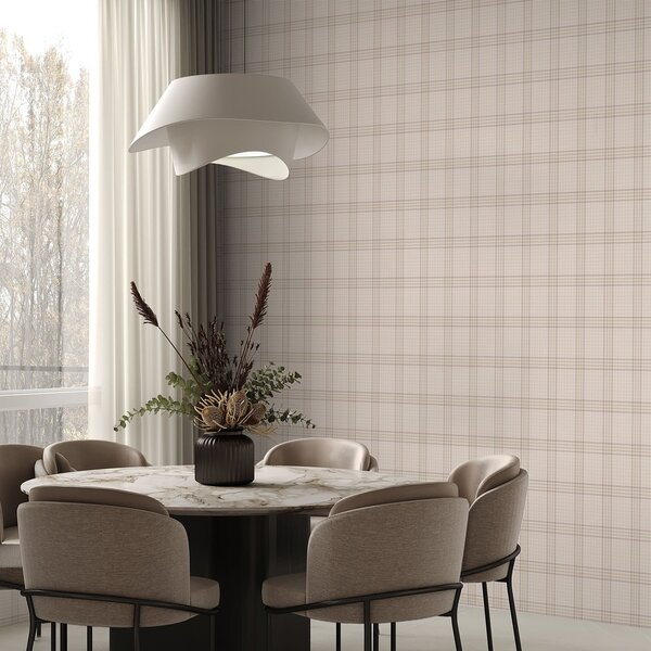 Tapet Carouri de culoare bej deschis cu dungi roz, Tapet abstract, a01251v1 : Uwalls.ro