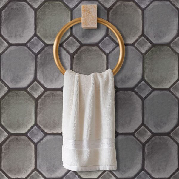 Tapet Model geometric din plăci de culoare gri și verzuie, Tapet abstract, a01259 : Uwalls.ro