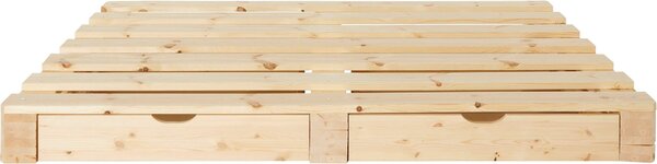 Pat Alasco natur cu sertare 140/200 cm