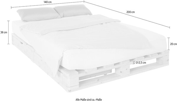 Pat Alasco natur cu sertare 140/200 cm